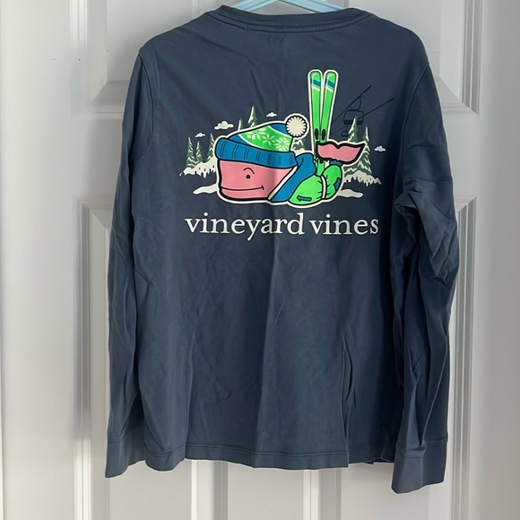 Vineyard Vines logo LS T-Shirt-Ski - Picture 3 of 4